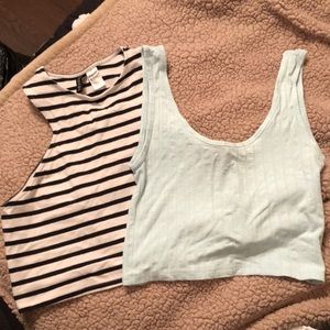2 medium crop tops